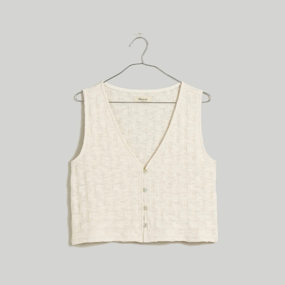 Madewell basket weave stitch vest - Picture 8 of 12